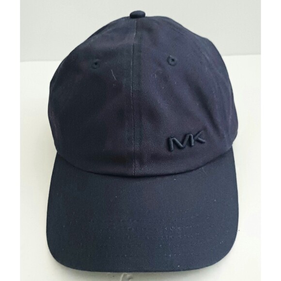 NEW Michael Kors Navy Cotton Strapback Hat Embroidered Logo O/S - Picture 1 of 9